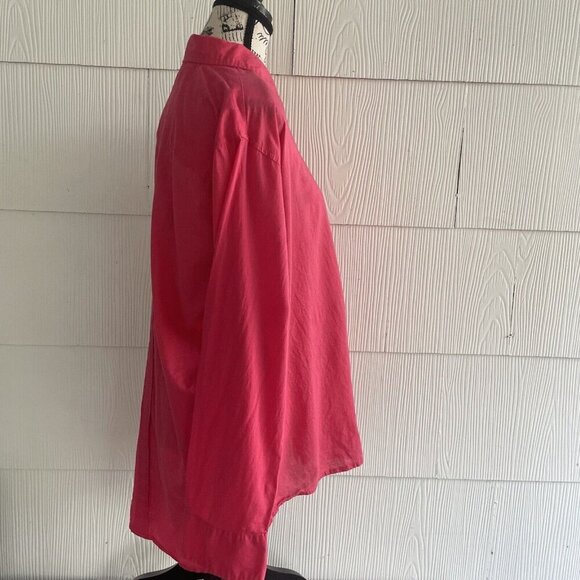 Natural Life Hot Pink Oversized Button-Down Collared Lagenlook Women Size M (Y5) - Picture 8 of 13